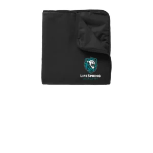 LifeSpring Academy Lions Fleece & Poly Travel Blanket